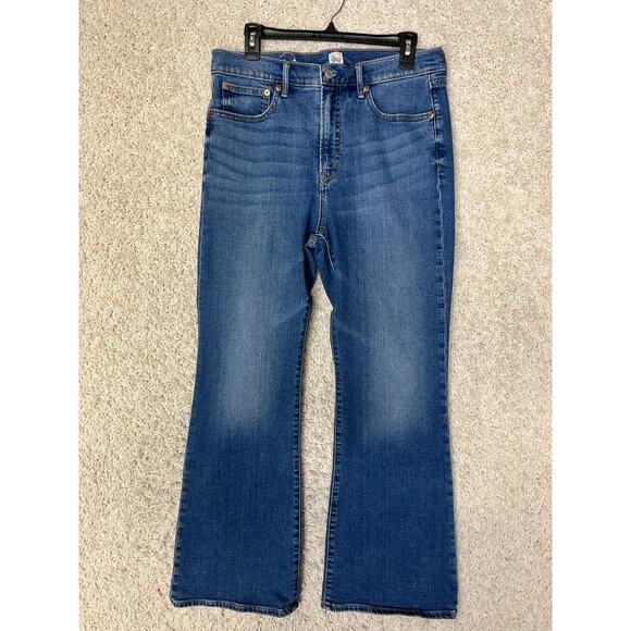 Gap 50th High Rise Flare Jeans Womens 31 S Retro Pockets Medium Wash Stretch - Picture 1 of 14